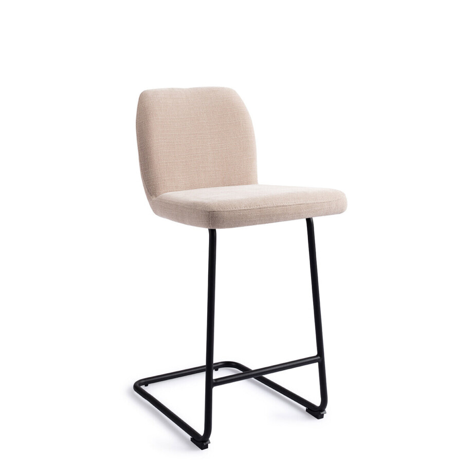 Jesper Home Barstoel 'Ikata' Arch Black, kleur Sand Strand (zithoogte 65cm) afbeelding 1