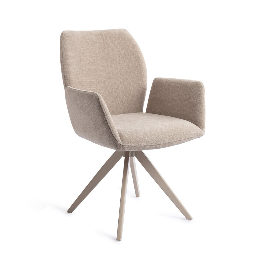 Jesper Home Draaibare Eetkamerstoel 'Misaki' Turn Beige, kleur Sand Strand afbeelding 1
