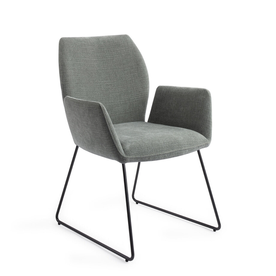 Jesper Home Eetkamerstoel 'Misaki' Slide Black, kleur Breezy Blue Jesper Home Eetkamerstoel 'Misaki' Slide Black, kleur Breezy Blue afbeelding 1