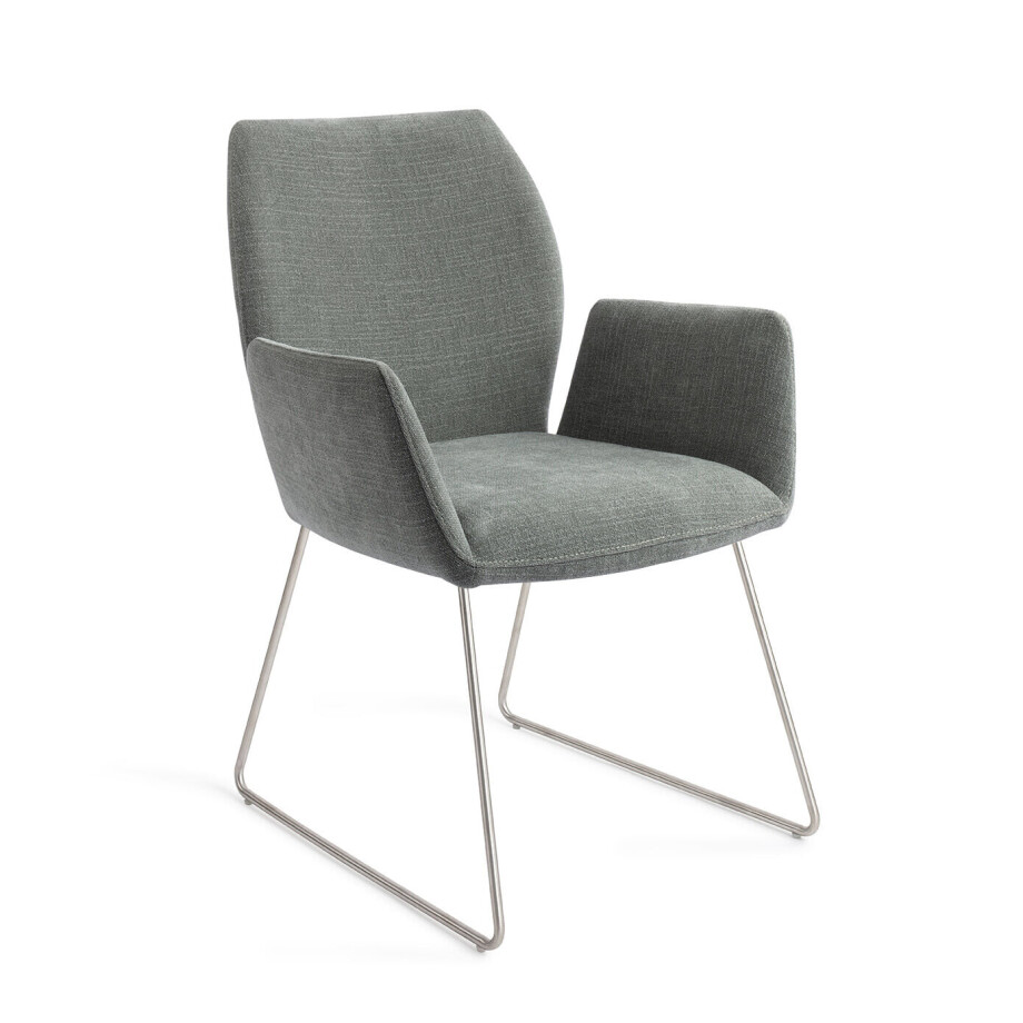 Jesper Home Eetkamerstoel 'Misaki' Slide Steel, kleur Breezy Blue Jesper Home Eetkamerstoel 'Misaki' Slide Steel, kleur Breezy Blue afbeelding 1