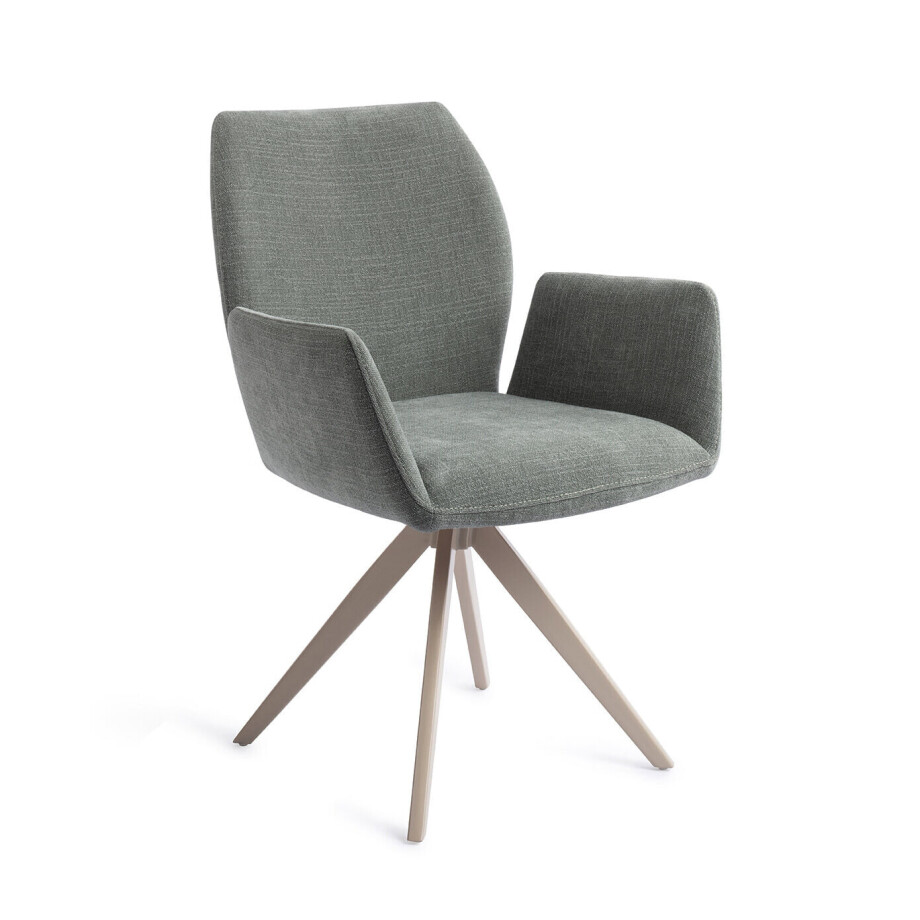 Jesper Home Draaibare Eetkamerstoel 'Misaki' Turn Beige, kleur Breezy Blue afbeelding 1