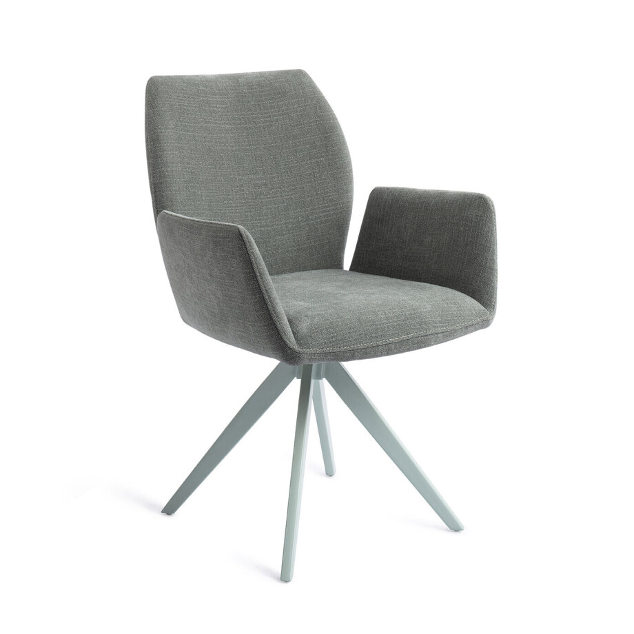 Jesper Home Draaibare Eetkamerstoel 'Misaki' Turn Mint, kleur Breezy Blue afbeelding 1