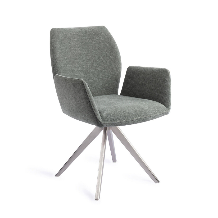 Jesper Home Draaibare Eetkamerstoel 'Misaki' Turn Steel, kleur Breezy Blue afbeelding 1