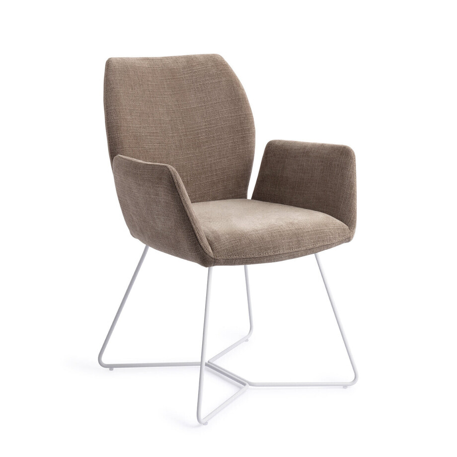 Jesper Home Eetkamerstoel 'Misaki' Beehive White, kleur Mocha Mist afbeelding 1