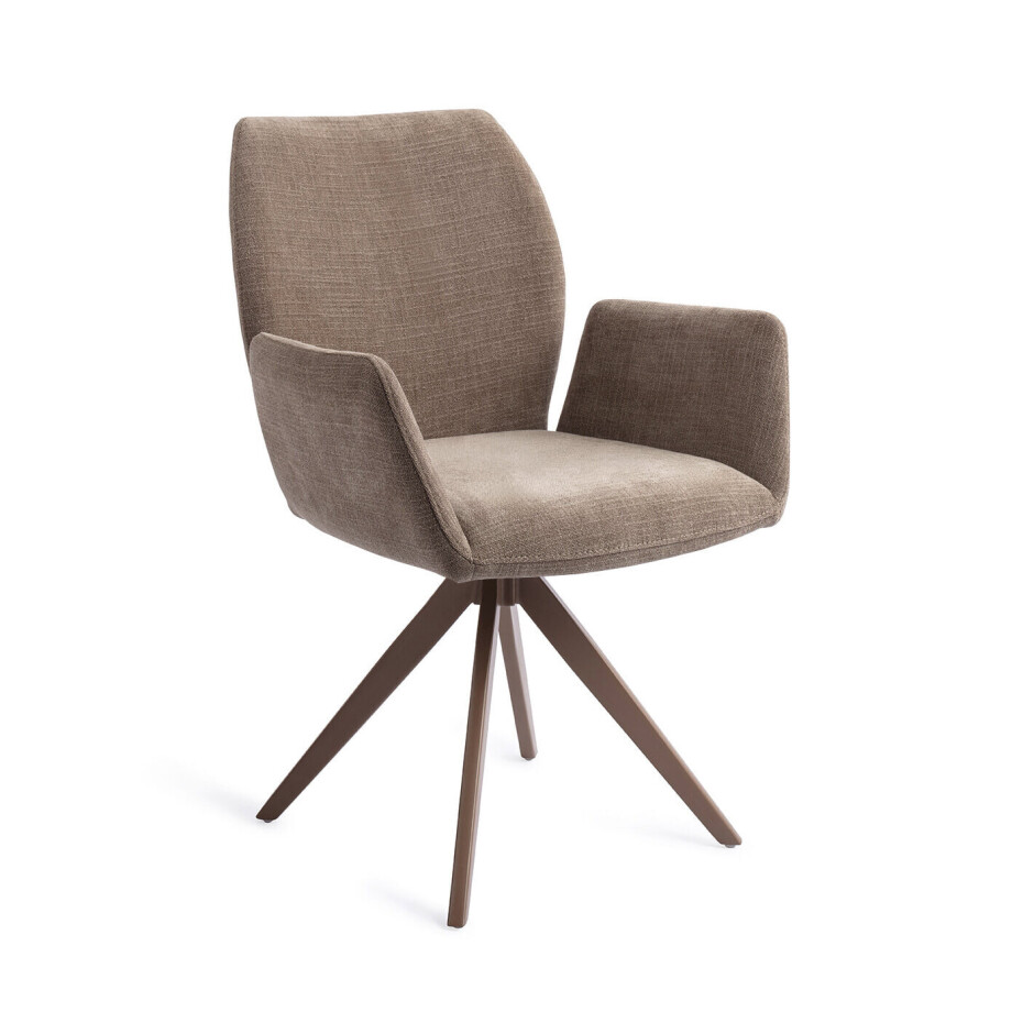 Jesper Home Draaibare Eetkamerstoel 'Misaki' Turn Brown, kleur Mocha Mist afbeelding 1