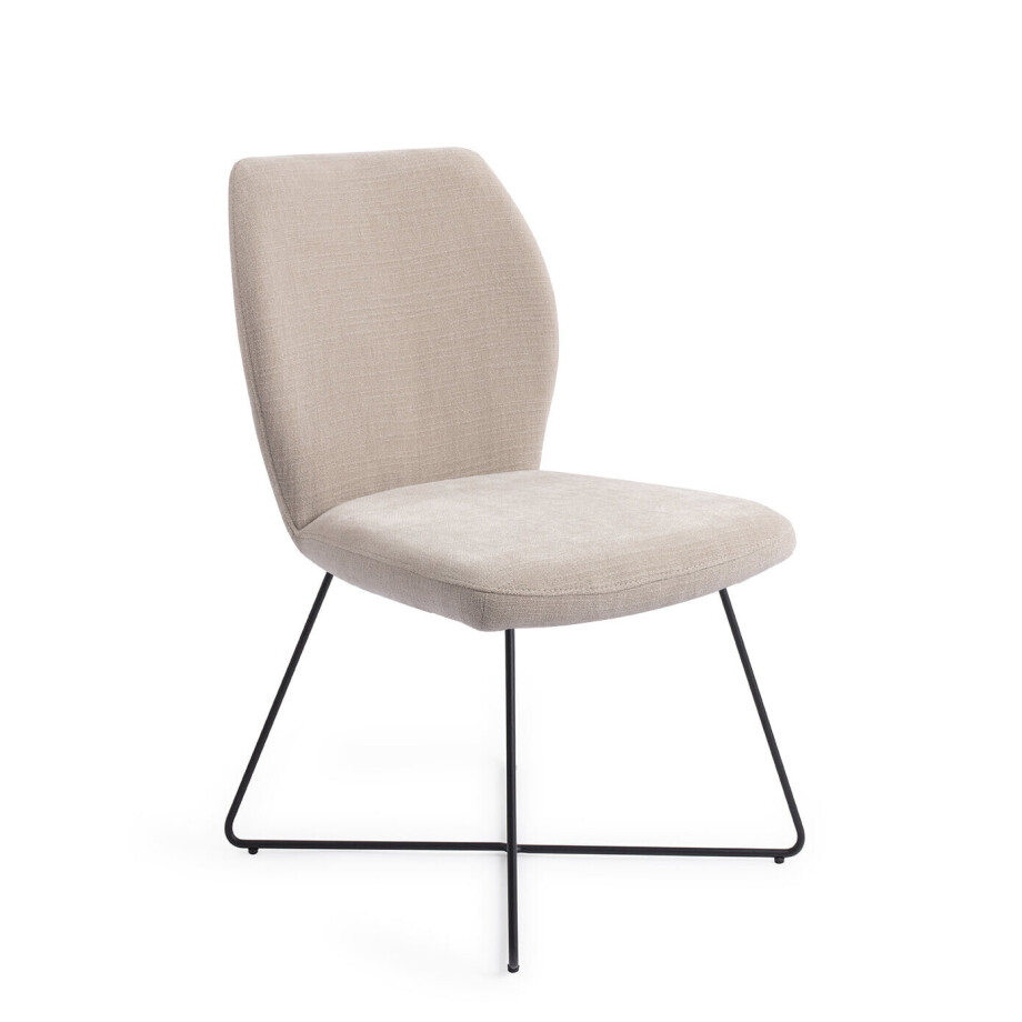 Jesper Home Eetkamerstoel 'Ikata' Cross Black, kleur Sand Strand afbeelding 1