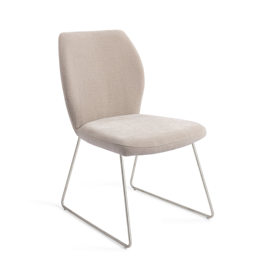 Jesper Home Eetkamerstoel 'Ikata' Slide Steel, kleur Sand Strand Jesper Home Eetkamerstoel 'Ikata' Slide Steel, kleur Sand Strand afbeelding 1
