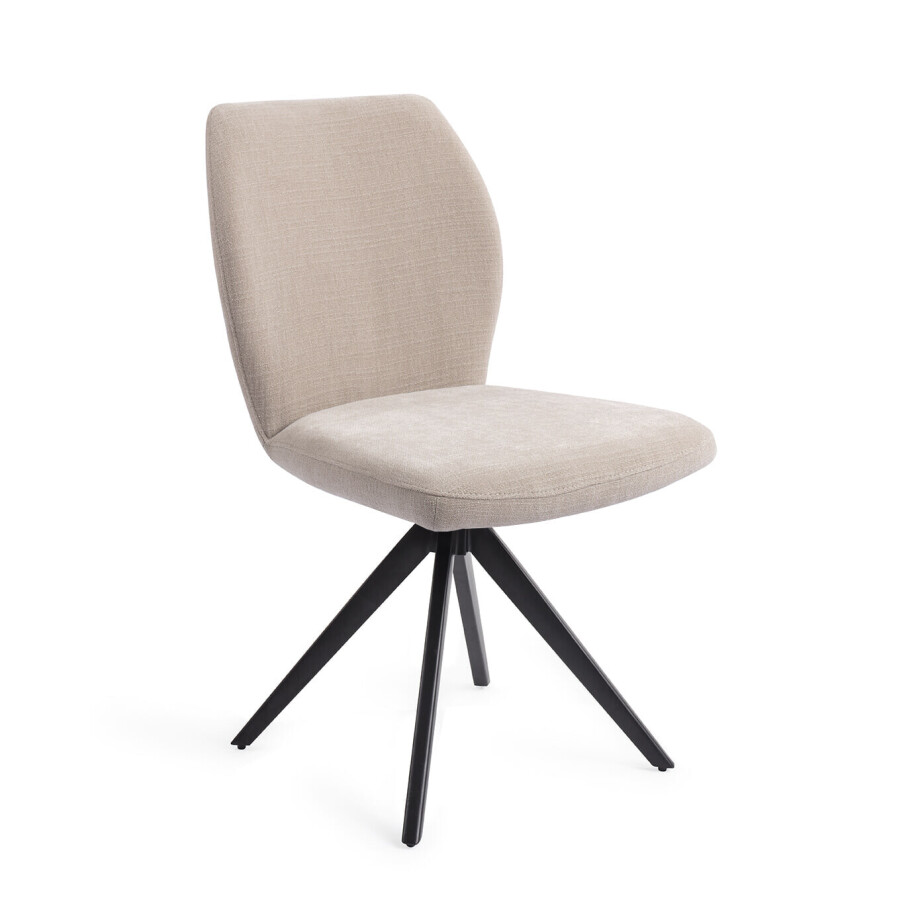 Jesper Home Draaibare Eetkamerstoel 'Ikata' Turn Black, kleur Sand Strand afbeelding 1