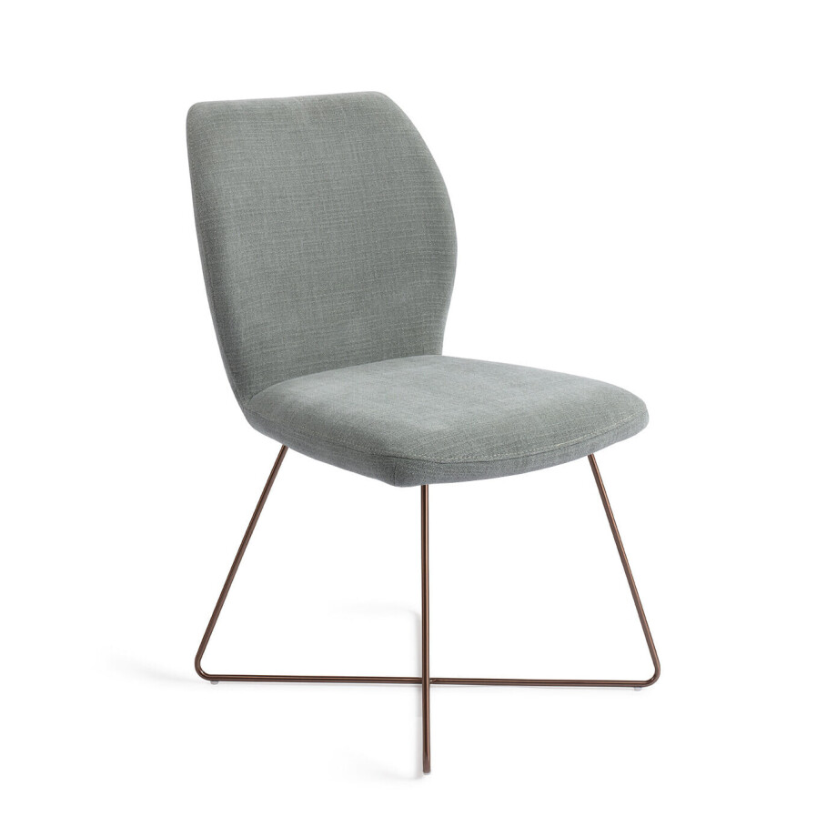 Jesper Home Eetkamerstoel 'Ikata' Cross Rose, kleur Breezy Blue afbeelding 1