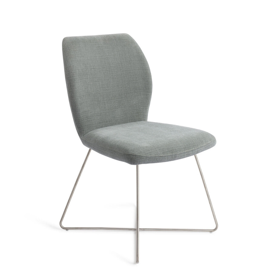 Jesper Home Eetkamerstoel 'Ikata' Cross Steel, kleur Breezy Blue afbeelding 1