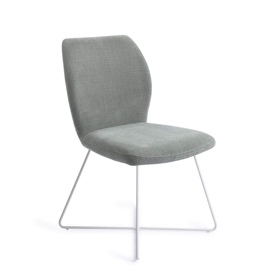 Jesper Home Eetkamerstoel 'Ikata' Cross White, kleur Breezy Blue afbeelding 1