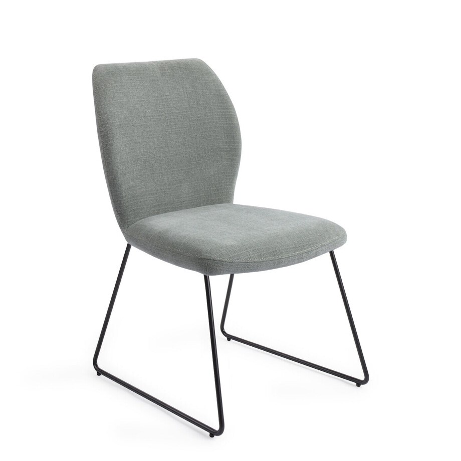 Jesper Home Eetkamerstoel 'Ikata' Slide Black, kleur Breezy Blue afbeelding 1