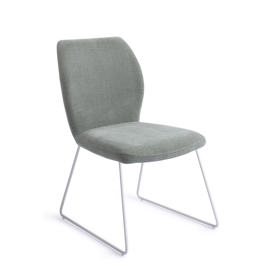 Jesper Home Eetkamerstoel 'Ikata' Slide White, kleur Breezy Blue afbeelding 1