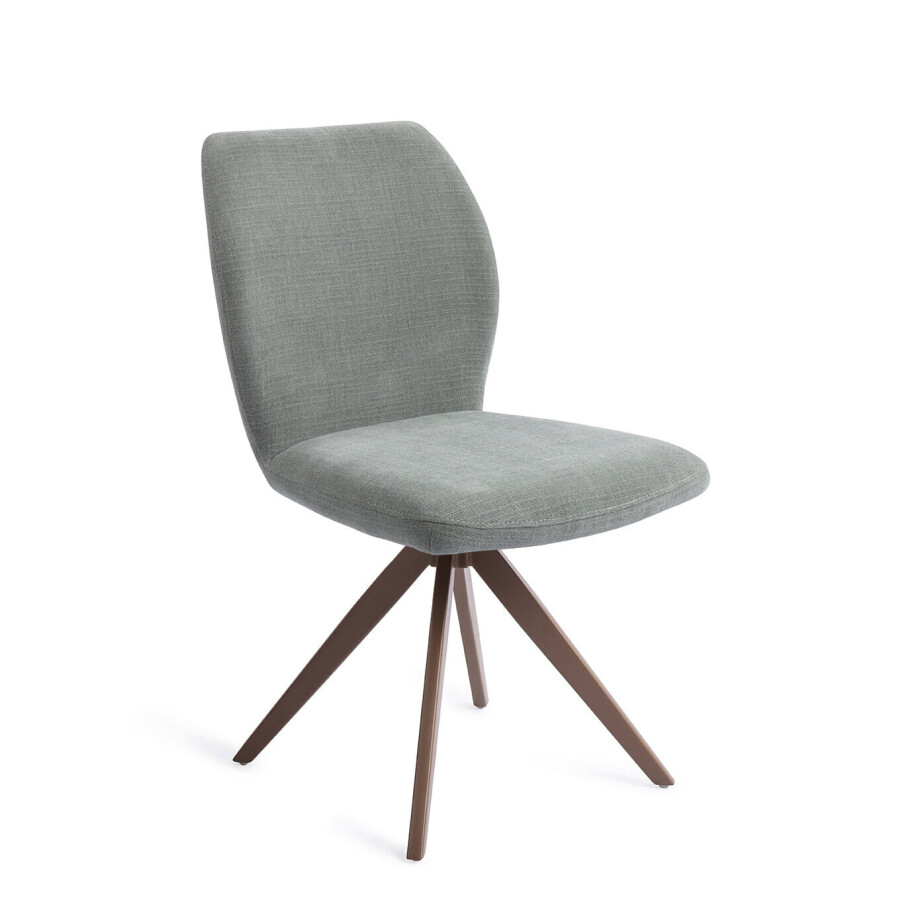 Jesper Home Draaibare Eetkamerstoel 'Ikata' Turn Brown, kleur Breezy Blue afbeelding 1