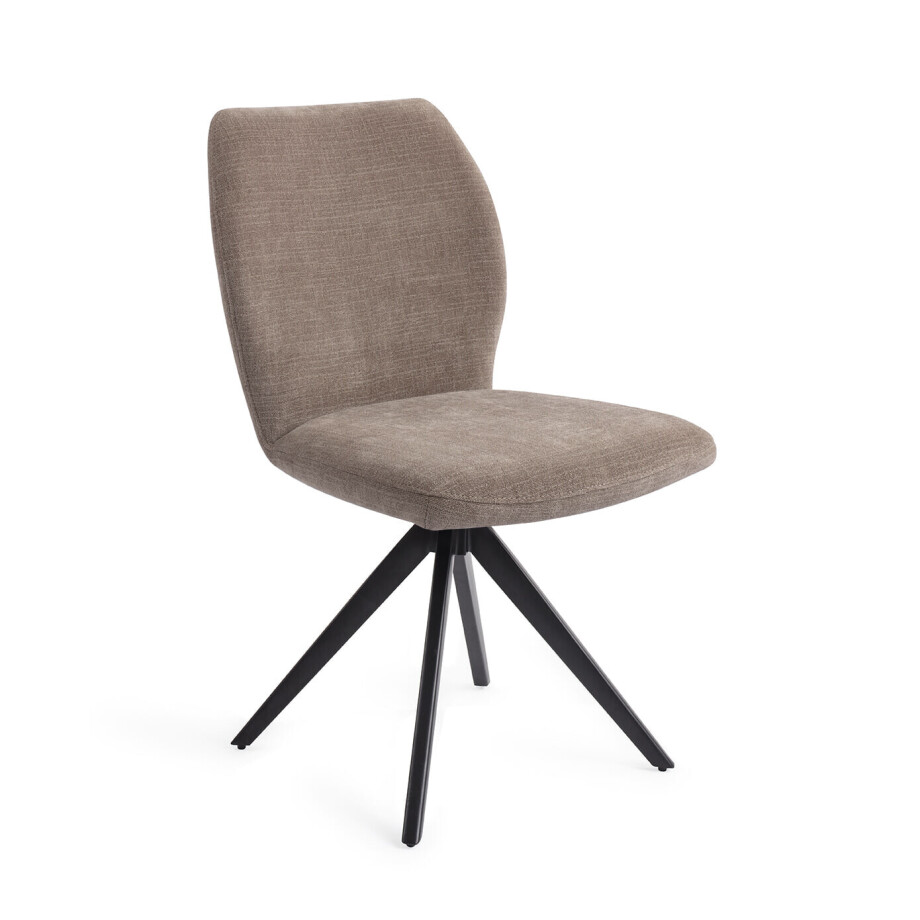 Jesper Home Draaibare Eetkamerstoel 'Ikata' Turn Black, kleur Mocha Mist afbeelding 1