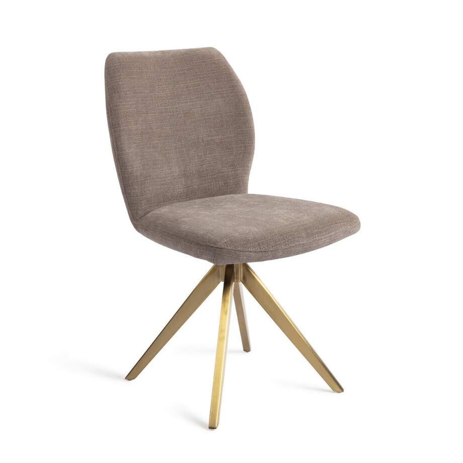 Jesper Home Eetkamerstoel 'Ikata' Turn Gold, Draaibaar, kleur Mocha Mist Jesper Home Eetkamerstoel 'Ikata' Turn Gold, Draaibaar, kleur Mocha Mist afbeelding 1