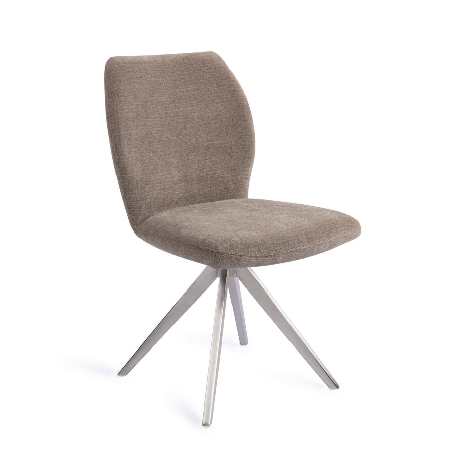 Jesper Home Draaibare Eetkamerstoel 'Ikata' Turn Steel, kleur Mocha Mist afbeelding 1