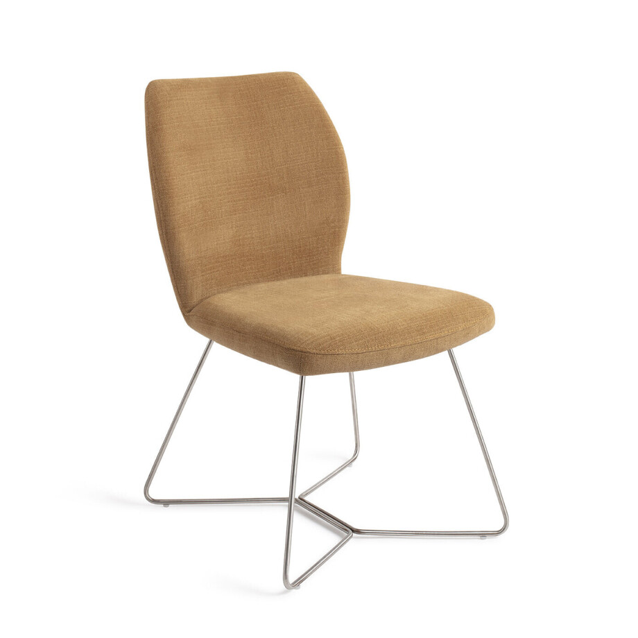 Jesper Home Eetkamerstoel 'Ikata' Beehive Steel, kleur Honey Harvest afbeelding 1