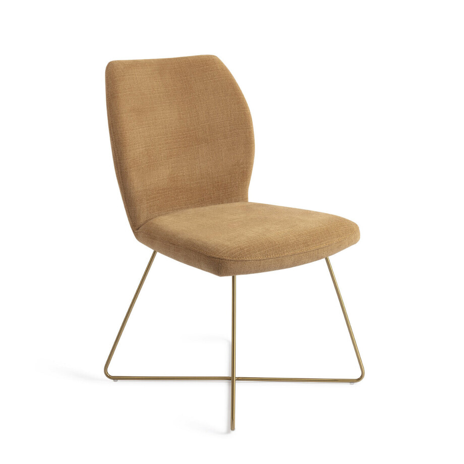 Jesper Home Eetkamerstoel 'Ikata' Cross Gold, kleur Honey Harvest Jesper Home Eetkamerstoel 'Ikata' Cross Gold, kleur Honey Harvest afbeelding 1