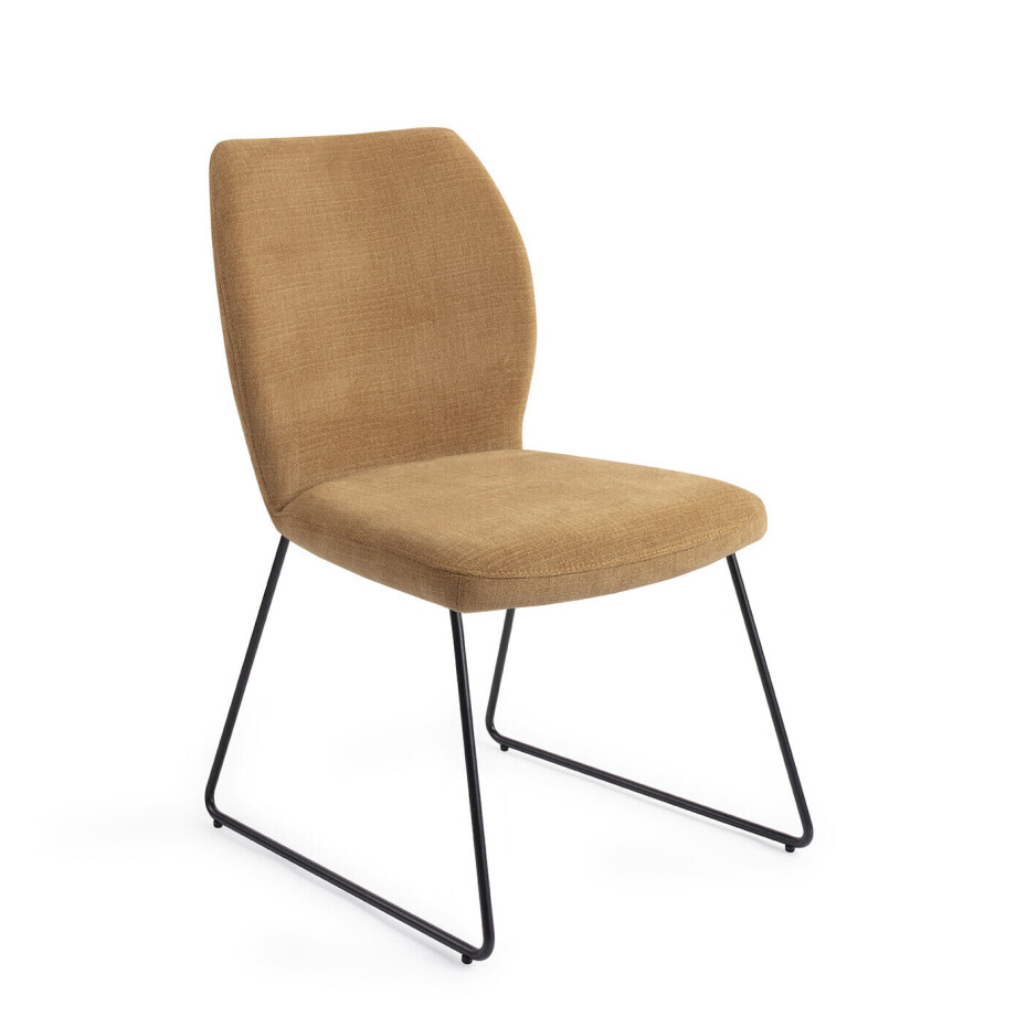 Jesper Home Eetkamerstoel 'Ikata' Slide Black, kleur Honey Harvest afbeelding 1