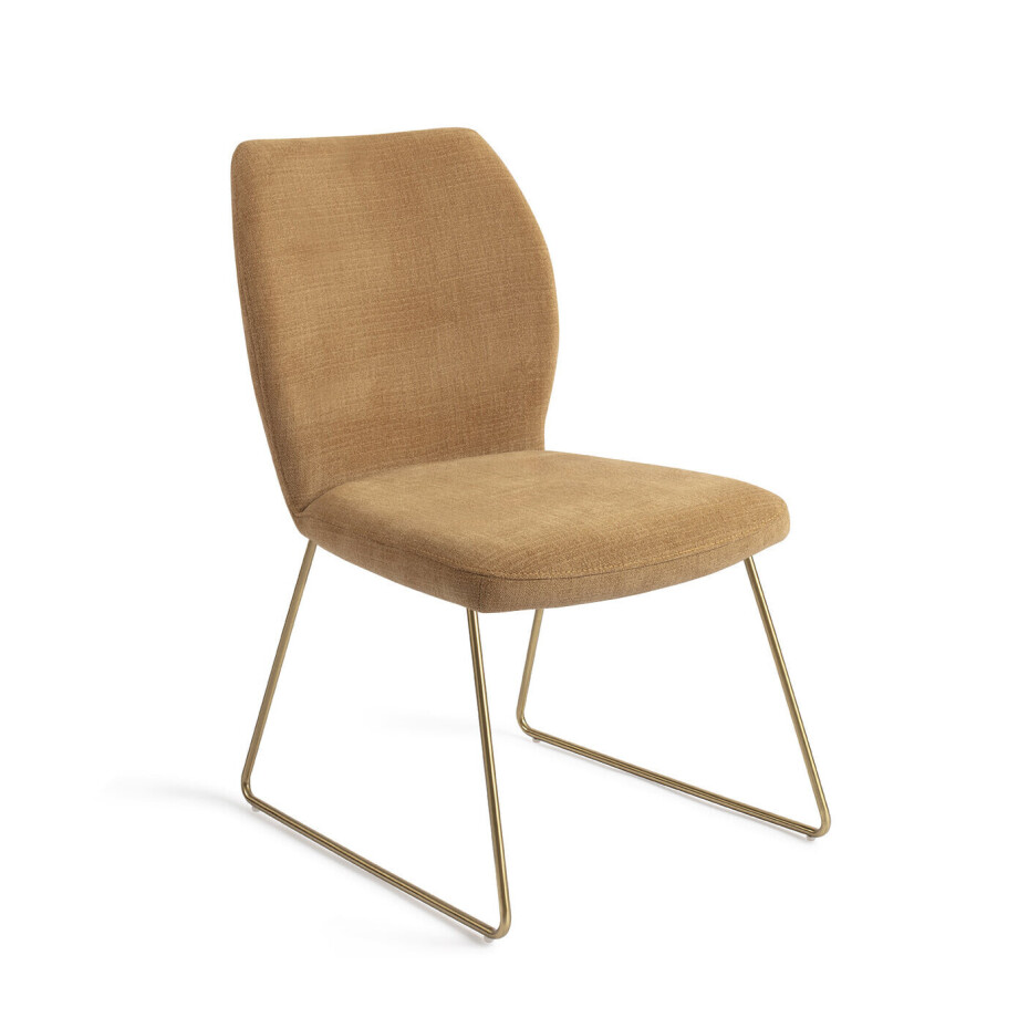 Jesper Home Eetkamerstoel 'Ikata' Slide Gold, kleur Honey Harvest afbeelding 1