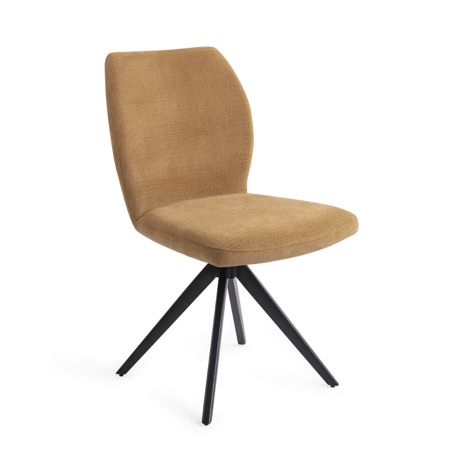 Jesper Home Draaibare Eetkamerstoel 'Ikata' Turn Black, kleur Honey Harvest afbeelding 1
