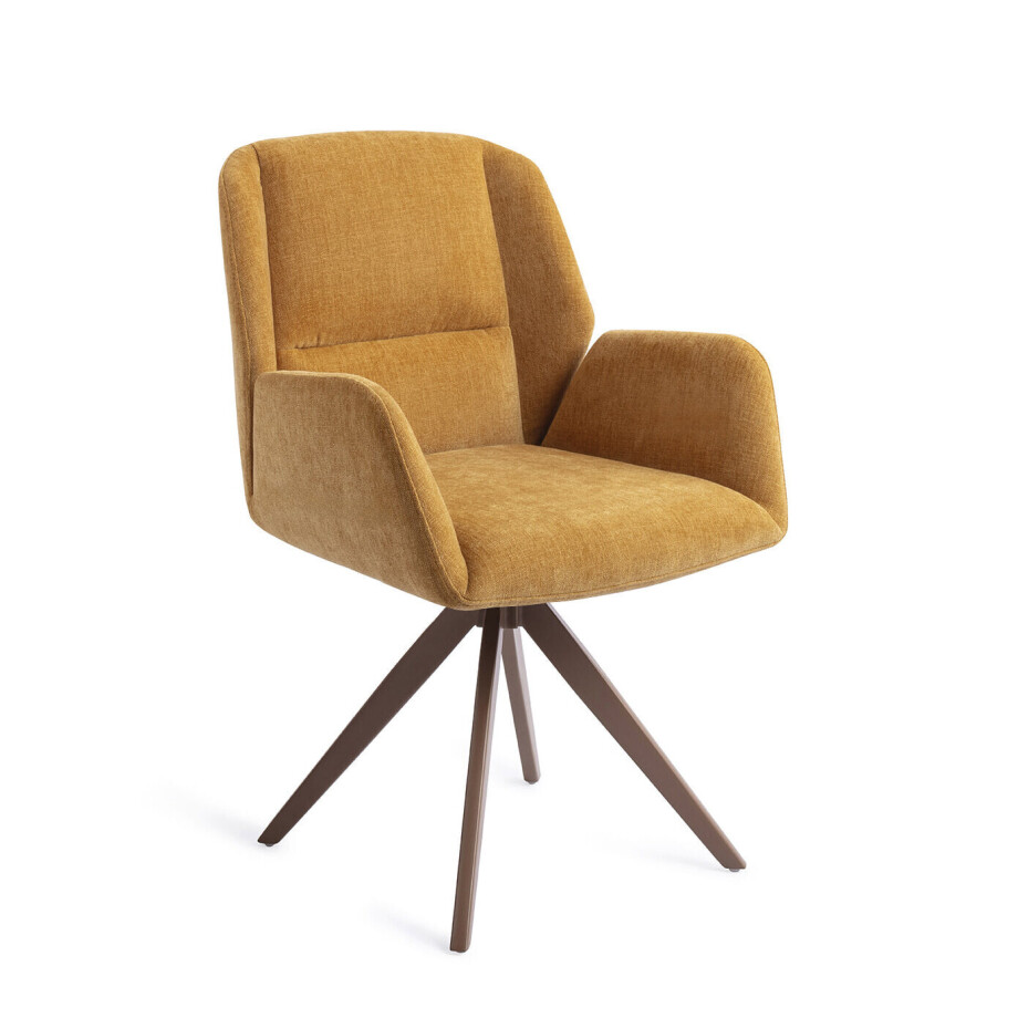Jesper Home Draaibare Eetkamerstoel 'Myoko' Turn Brown, kleur El Dorado afbeelding 1