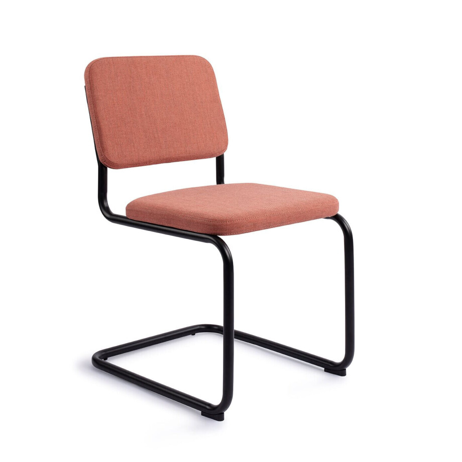 Jesper Home Eetkamerstoel 'Mugi' Black Frame, kleur Coral Kiss afbeelding 1