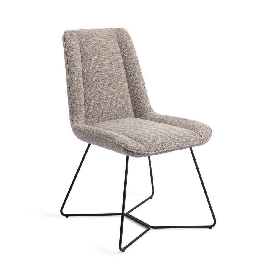 Jesper Home Eetkamerstoel 'Umedo' Beehive Black, kleur Grainy Greige afbeelding 1