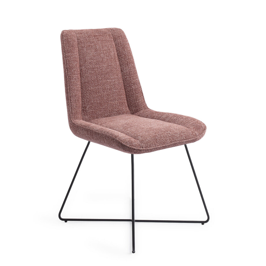 Jesper Home Eetkamerstoel 'Umedo' Cross Black, kleur Scarlet Grain afbeelding 1