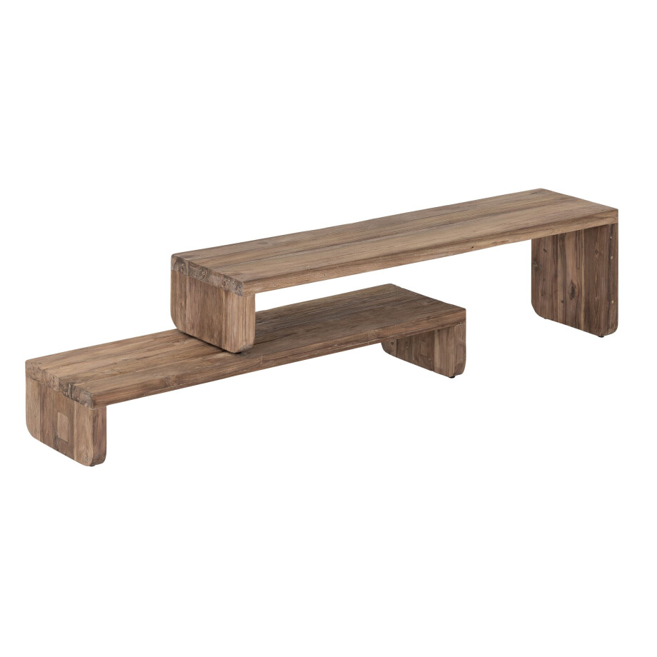 MUST Living TV-meubel uitschuifbaar 'Motus' Teakhout,125/140cm afbeelding 
