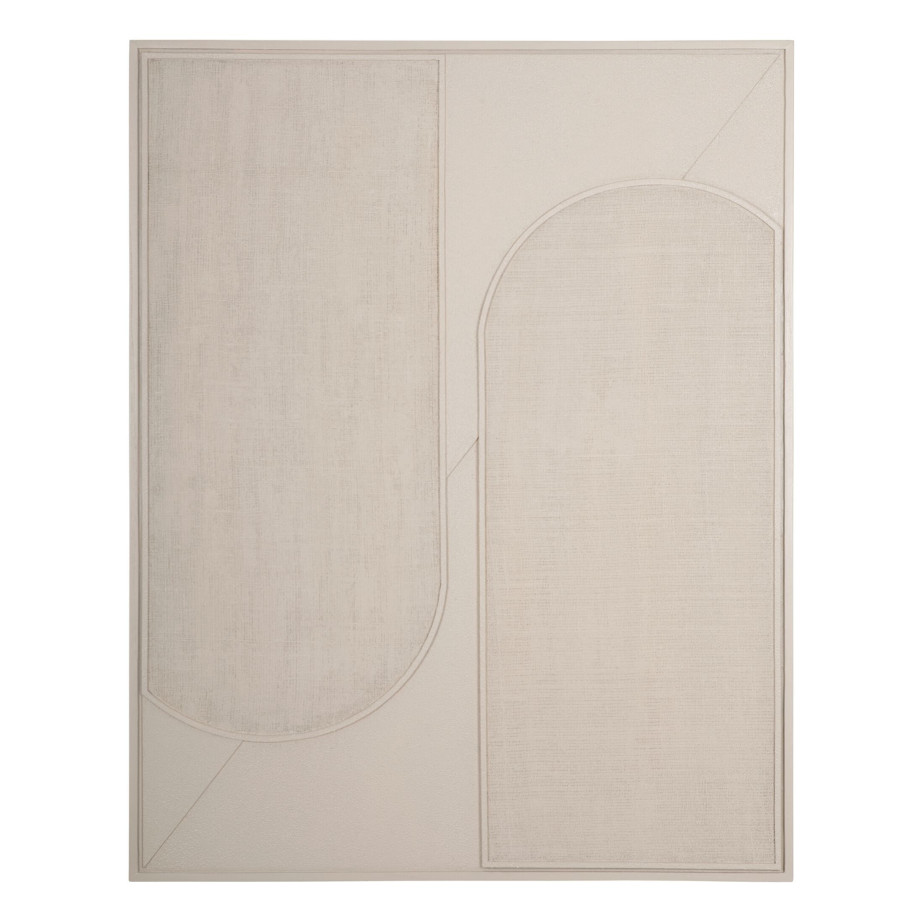 MUST Living Wanddecoratie 'Elyn' Jute, 127 x 102cm, kleur Crème afbeelding 1