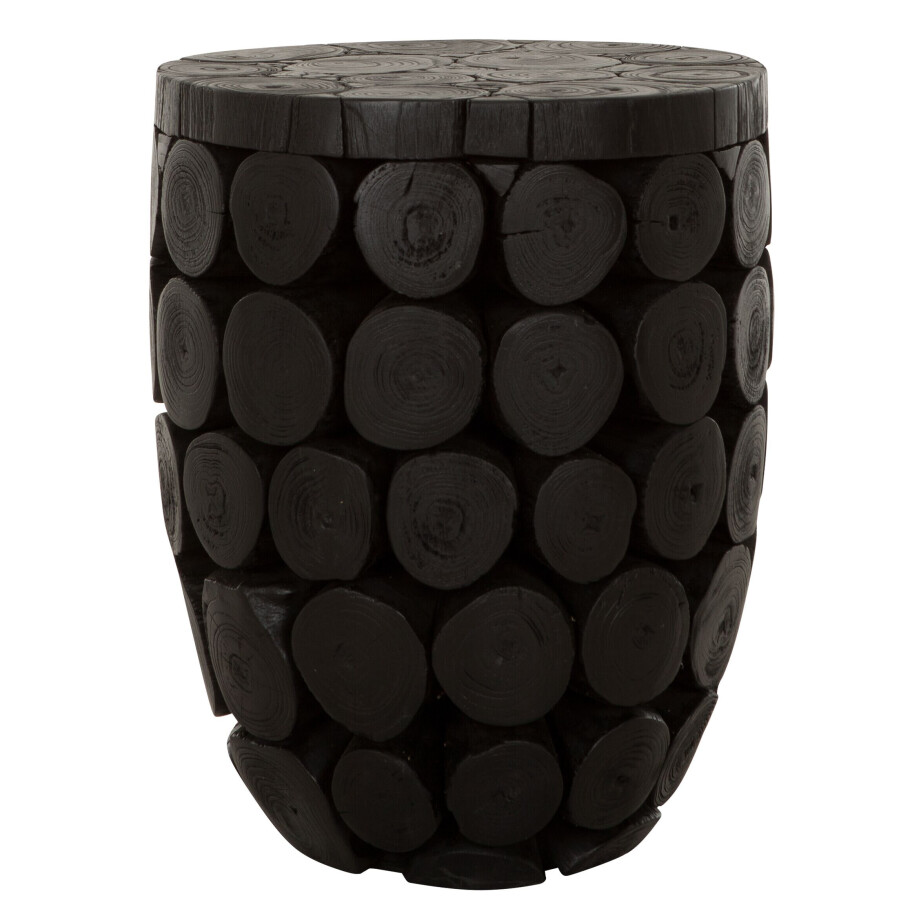 MUST Living Salontafel 'Cone' Teakhout, 36cm, kleur Zwart MUST Living Salontafel 'Cone' Teakhout, 36cm, kleur Zwart afbeelding