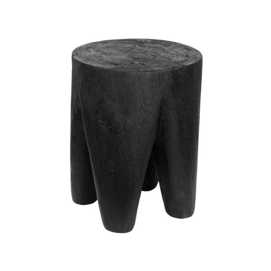 MUST Living Krukje/Bijzettafel 'Tooth' Suarhout, kleur Zwart MUST Living Krukje/Bijzettafel 'Tooth' Suarhout, kleur Zwart afbeelding 1