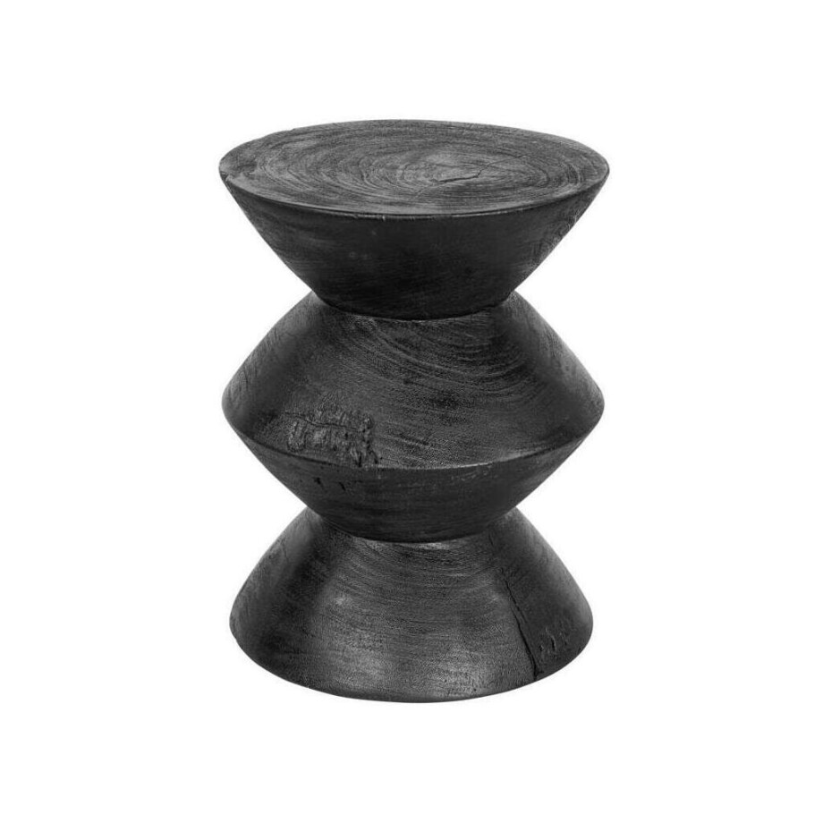 MUST Living Krukje/Bijzettafel 'Curve' Suarhout, kleur Zwart MUST Living Krukje/Bijzettafel 'Curve' Suarhout, kleur Zwart afbeelding 1