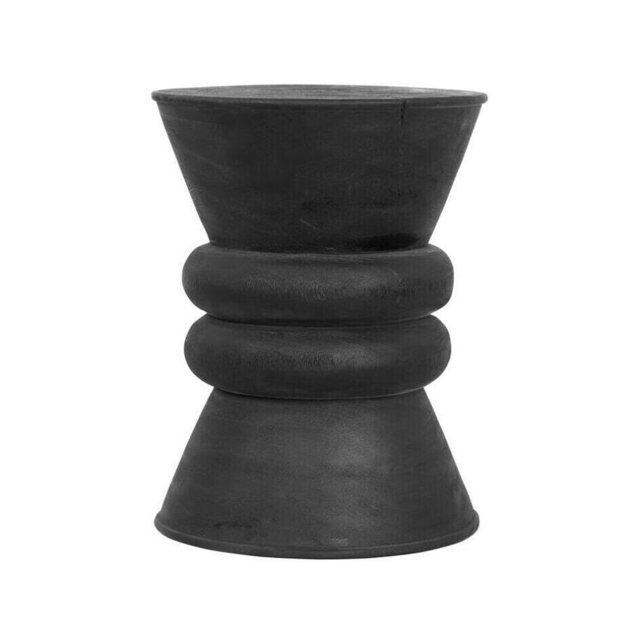 MUST Living Krukje/Bijzettafel 'Ring Ring' Suarhout, kleur Zwart MUST Living Krukje/Bijzettafel 'Ring Ring' Suarhout, kleur Zwart afbeelding 1