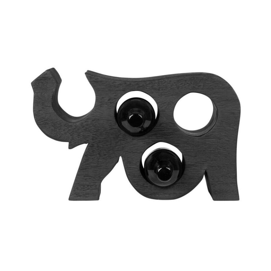 MUST Living Wijnrek 'Elephant' Suarhout, kleur Zwart MUST Living Wijnrek 'Elephant' Suarhout, kleur Zwart afbeelding 1