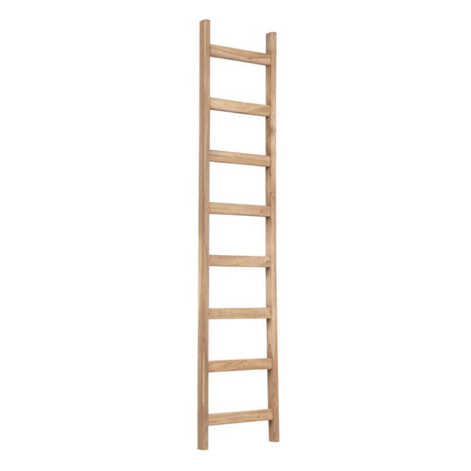MUST Living Ladder 'Steps' Teakhout, 180cm, kleur Naturel MUST Living Ladder 'Steps' Teakhout, 180cm, kleur Naturel afbeelding 1