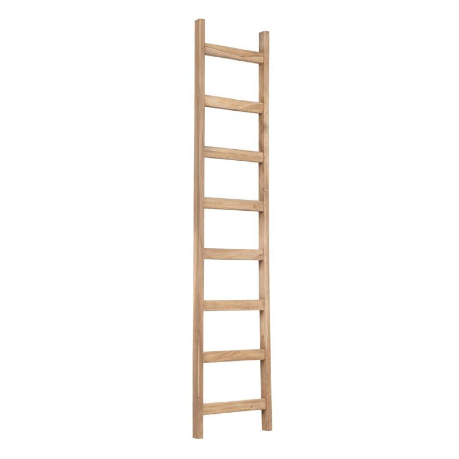 MUST Living Ladder 'Steps' Teakhout, 180cm, kleur Naturel afbeelding 1