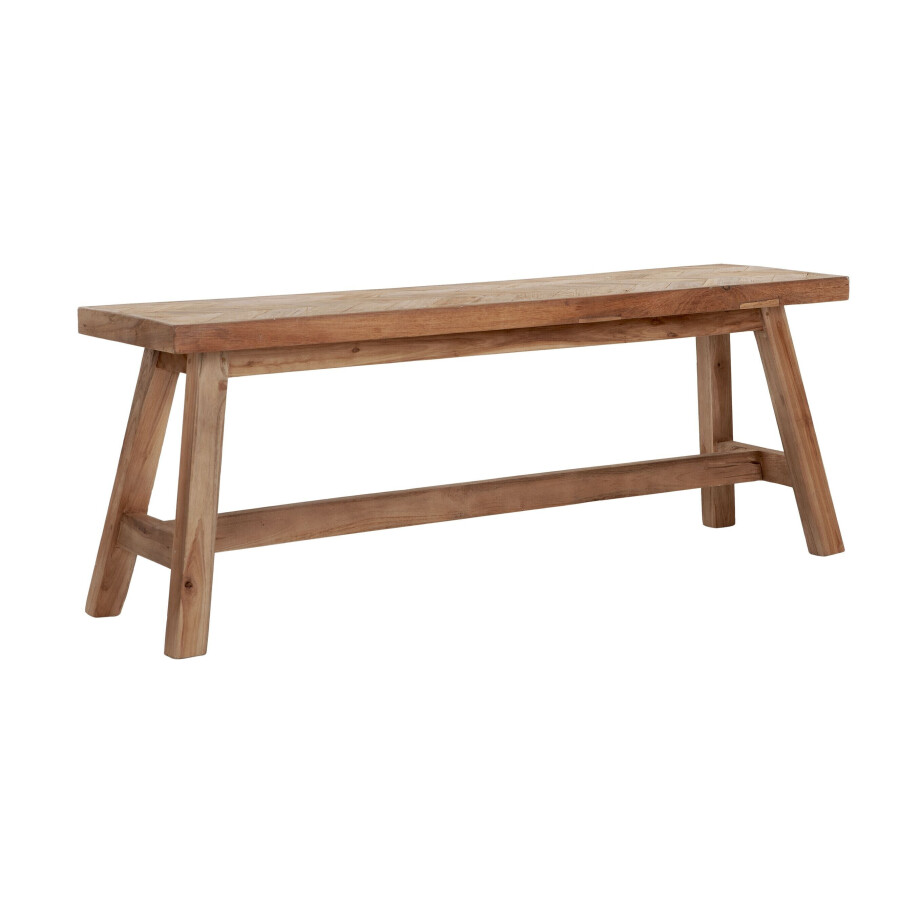 MUST Living Halbank 'Herringbone' Teakhout, 120cm afbeelding 1