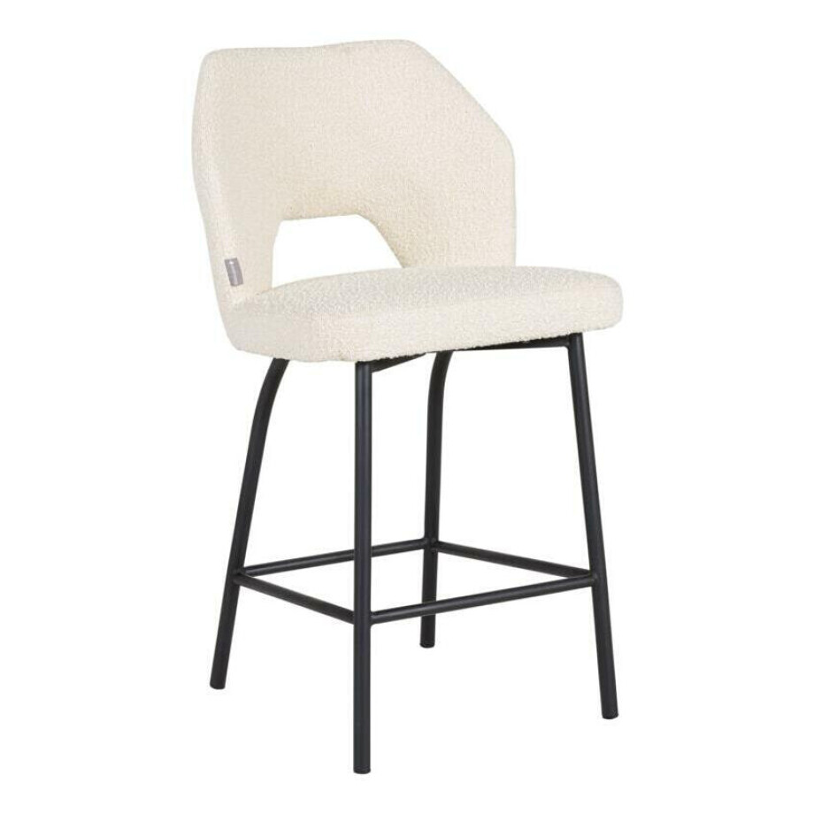 MUST Living Barstoel 'Bloom' Bouclé, kleur Naturel (zithoogte 65cm) MUST Living Barstoel 'Bloom' Bouclé, kleur Naturel (zithoogte 65cm) afbeelding 1