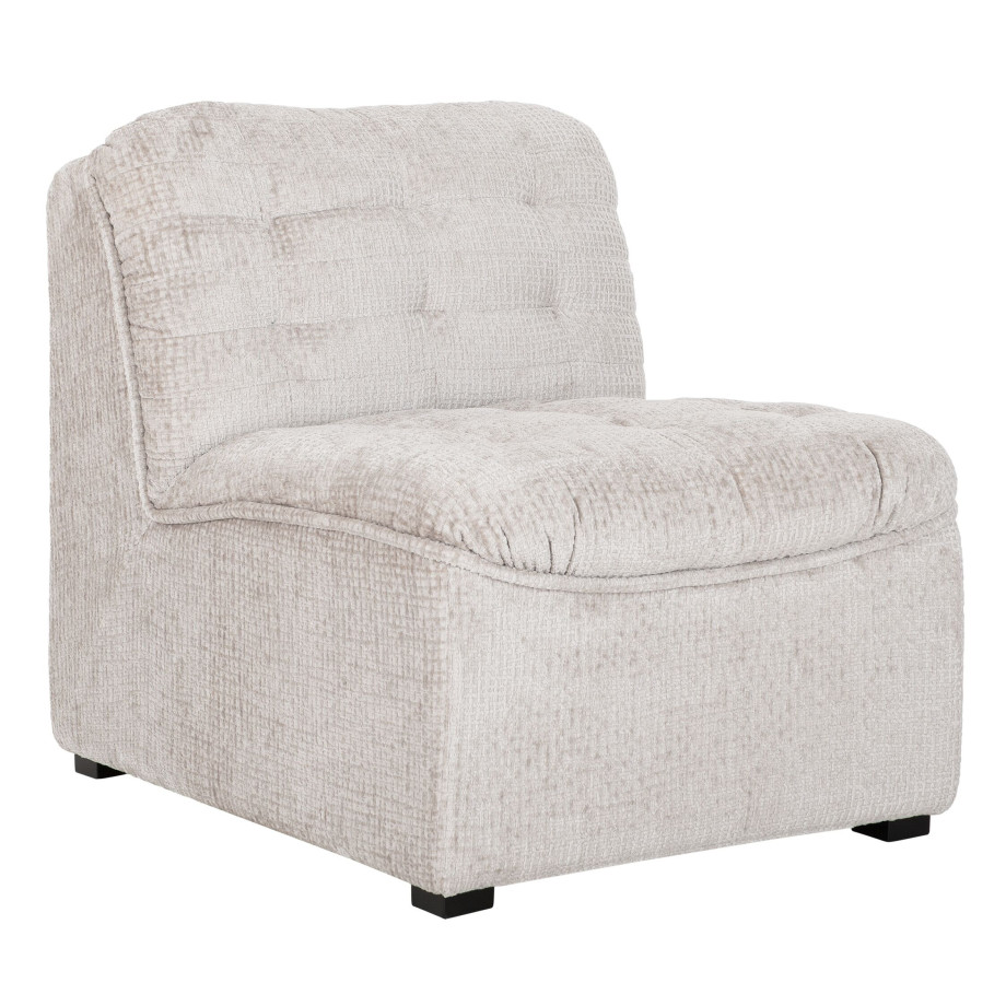 MUST Living Fauteuil 'Liberty' Grof Velvet, kleur Naturel afbeelding 1