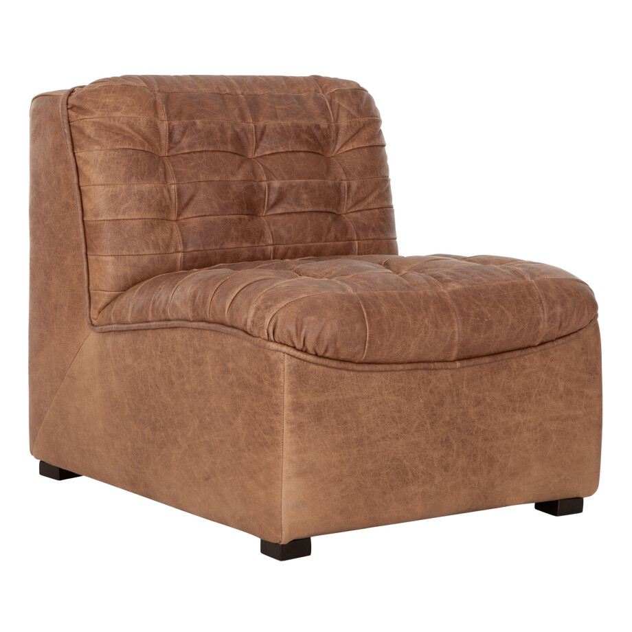 MUST Living Fauteuil 'Liberty' Leder, kleur Cognac MUST Living Fauteuil 'Liberty' Leder, kleur Cognac afbeelding 1
