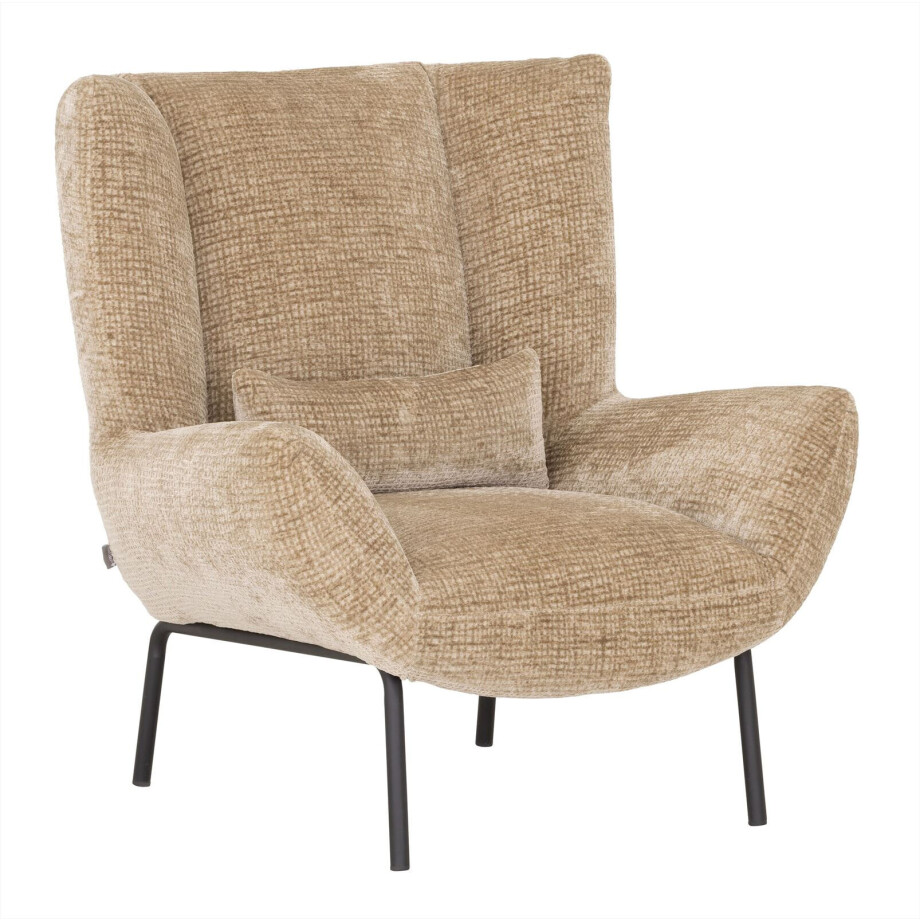 MUST Living Fauteuil 'Astro' Chenille, kleur Zand afbeelding 1