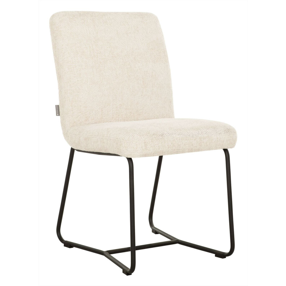 MUST Living Eetkamerstoel 'Zola' Chenille, kleur Naturel afbeelding 1