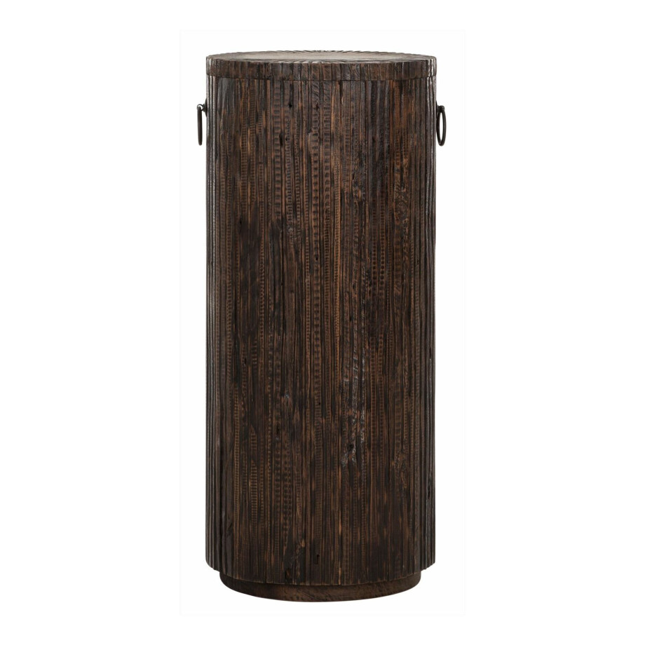 MUST Living Zuil 'Stripe' Teakhout, 80cm hoog MUST Living Zuil 'Stripe' Teakhout, 80cm hoog afbeelding