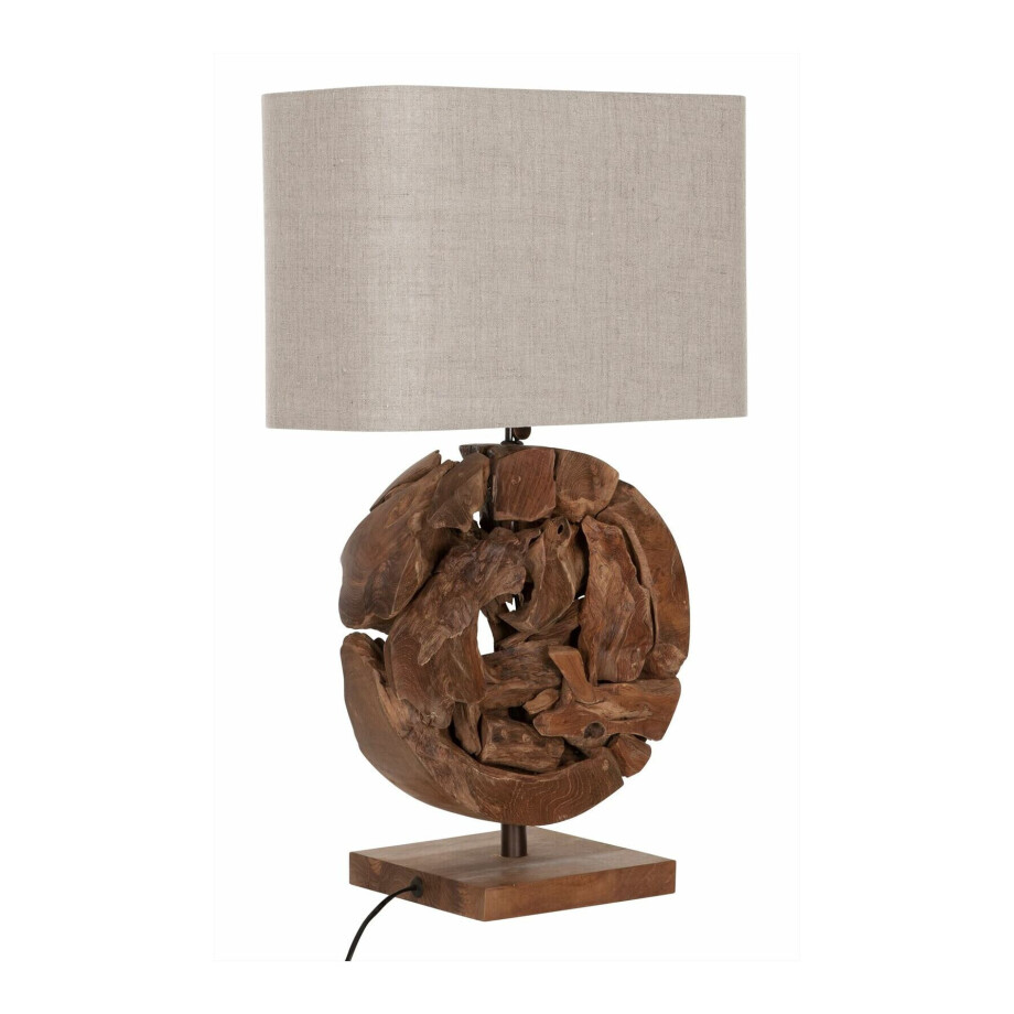 MUST Living Tafellamp 'All Around the World' Teakhout, 70cm MUST Living Tafellamp 'All Around the World' Teakhout, 70cm afbeelding 1