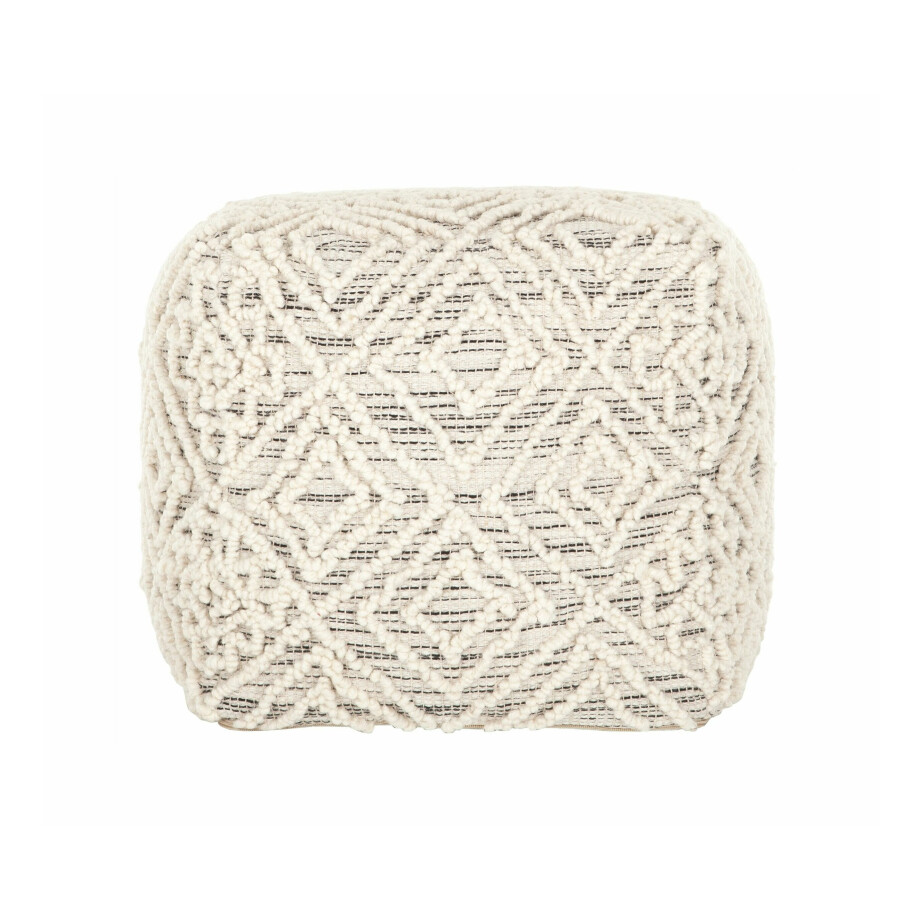 MUST Living Poef 'Quartz' 40cm, kleur Grijs / Naturel MUST Living Poef 'Quartz' 40cm, kleur Grijs / Naturel afbeelding 1