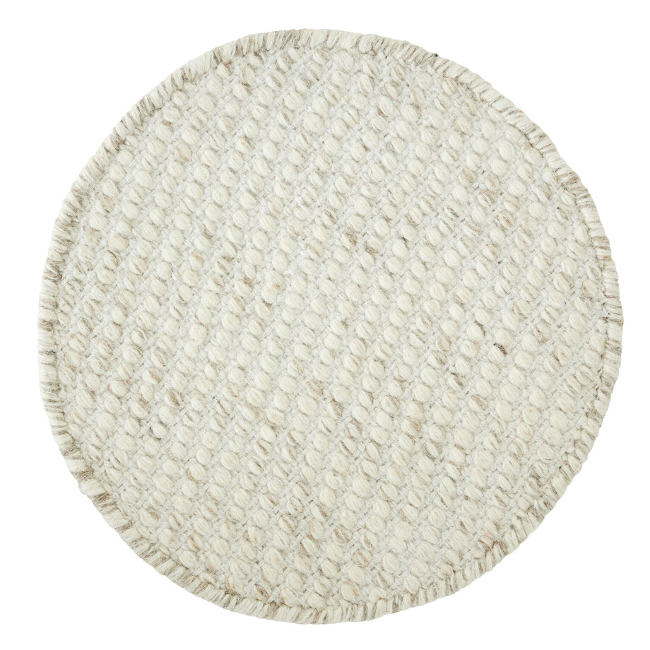MUST Living Rond Vloerkleed 'Asuri' 250cm, kleur Beige afbeelding 1