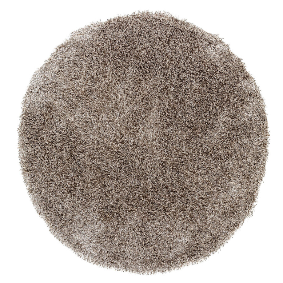 MUST Living Rond Vloerkleed 'Crown' 150cm, kleur Bruin MUST Living Rond Vloerkleed 'Crown' 150cm, kleur Bruin afbeelding 1